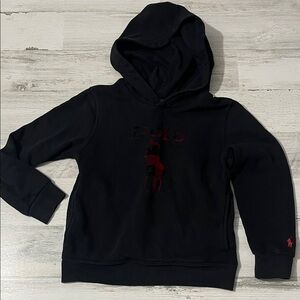 Polo by Ralph Lauren Black Hoodie Size 7